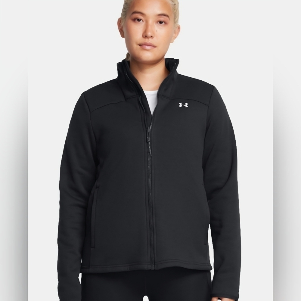 Under Armour Storm Porter Fleece Jacket Black Full Zip Women’s Size L EUC